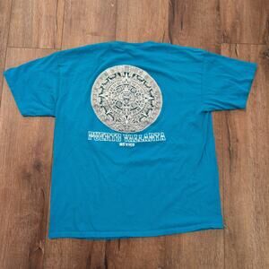 VTG Puerto Vallarta Mexico Adult XL Shirt Aztec Mayan Glitter Sparkle